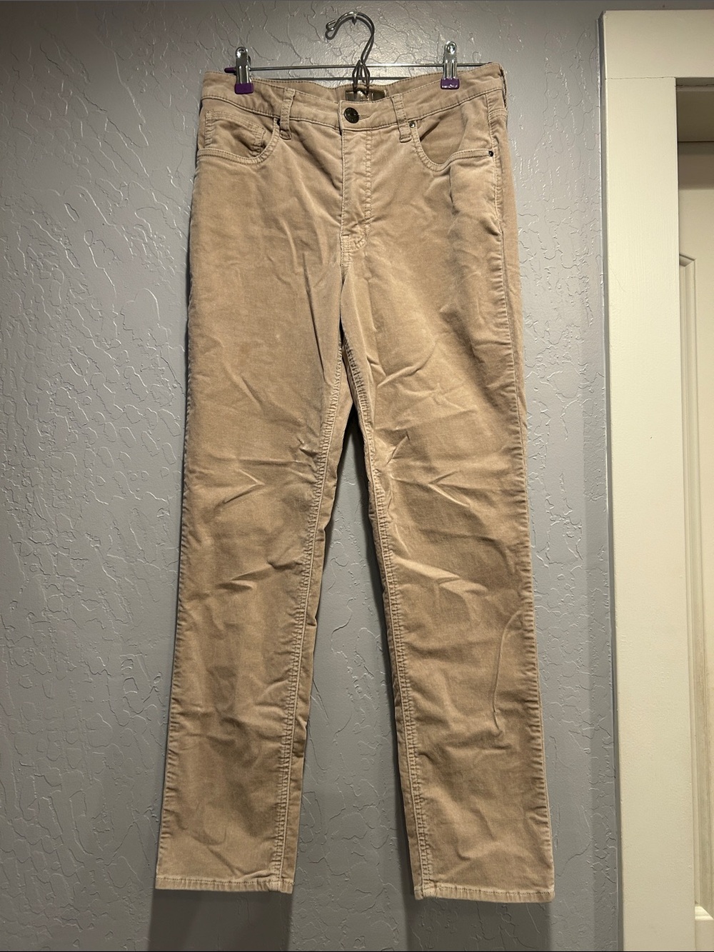 Women’s Classic Straight Corduroy Pants in Beige